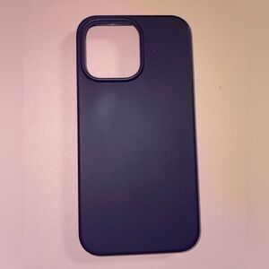 iPhone 14 Pro Max purple silicone phone case with screen protector included
